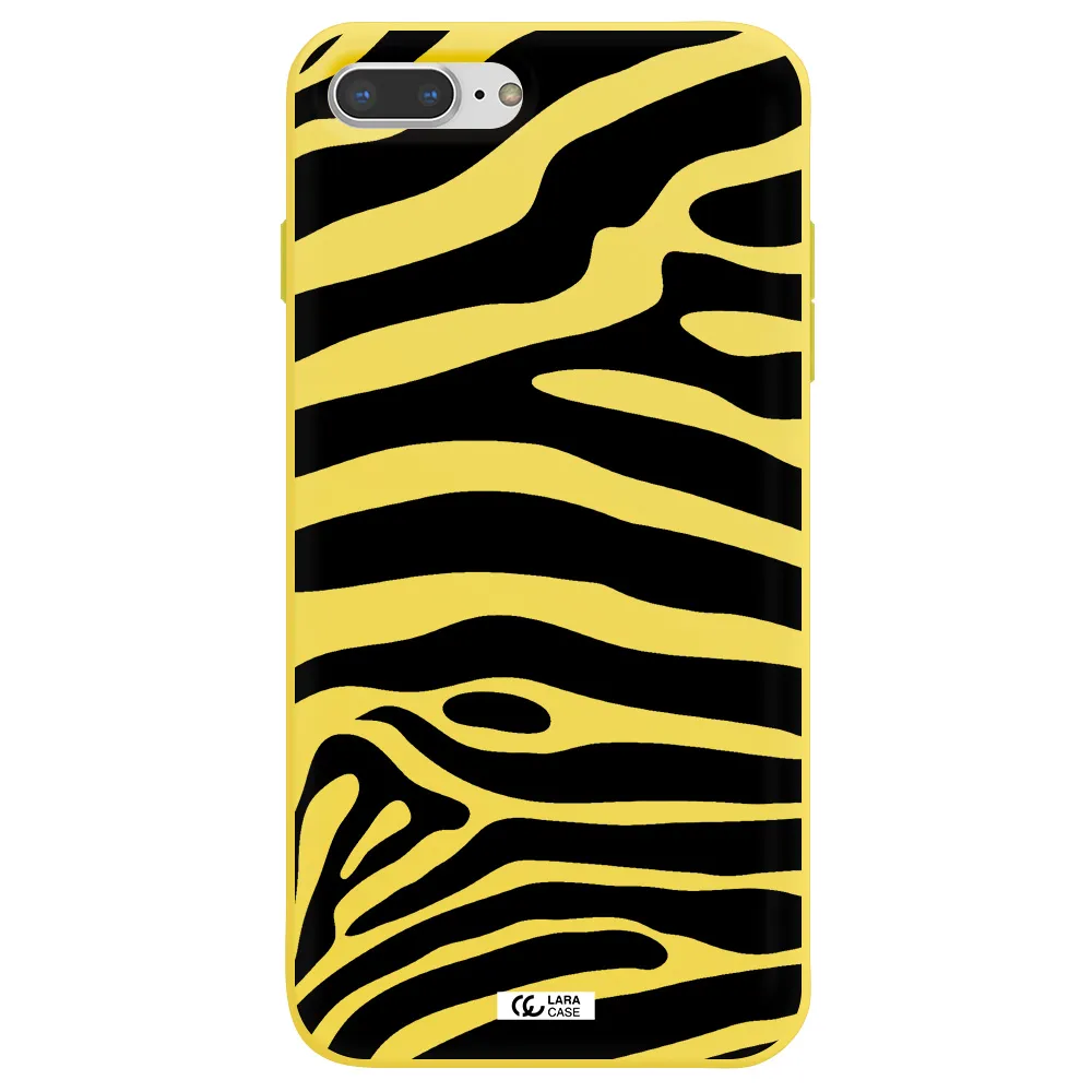Zebra Apple iPhone 7 plus Silicone canary yellow Case