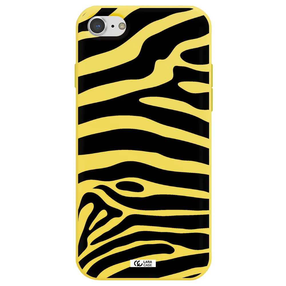Zebra Apple iPhone 7 Silicone canary yellow Case