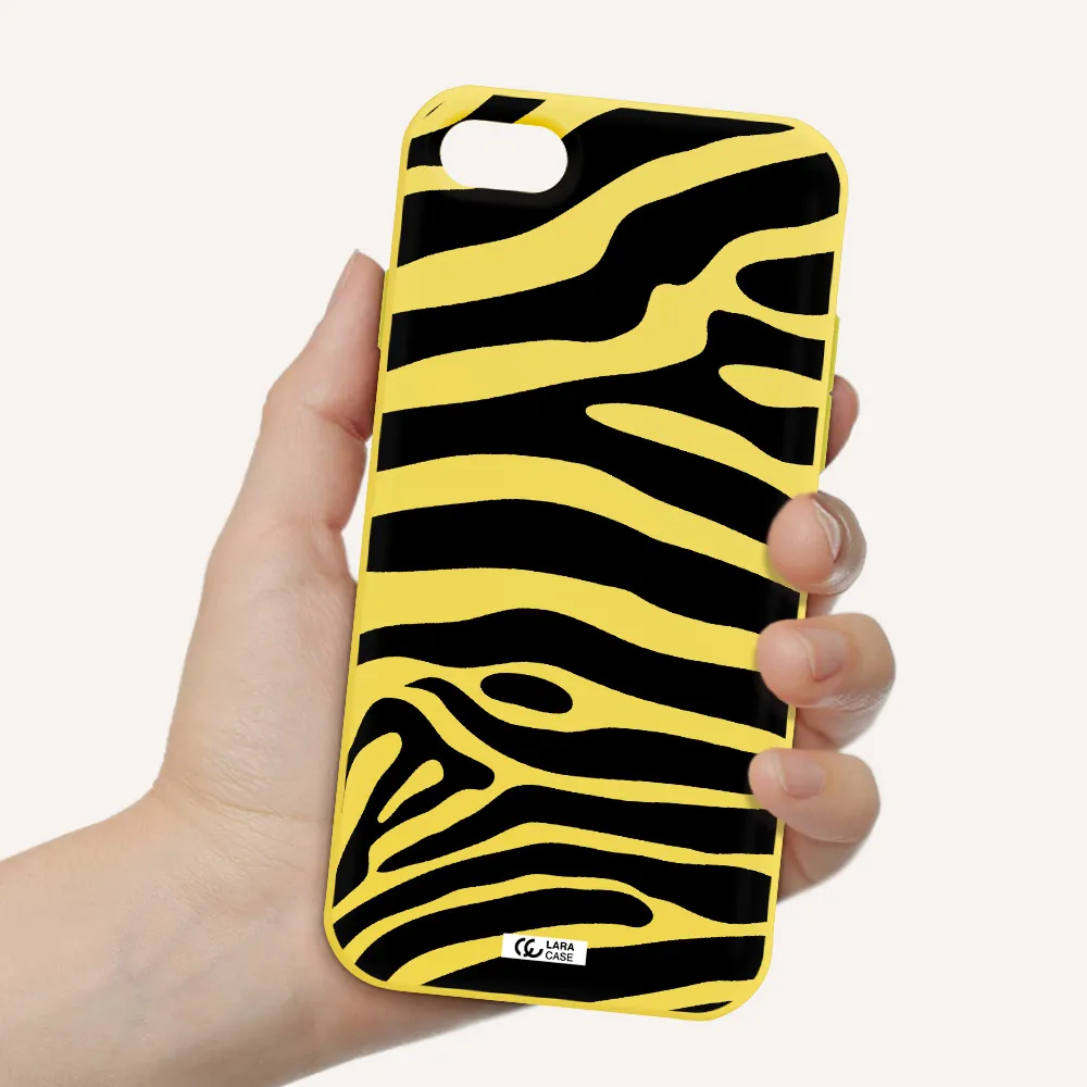 Zebra Apple iPhone 7 Silicone canary yellow Case