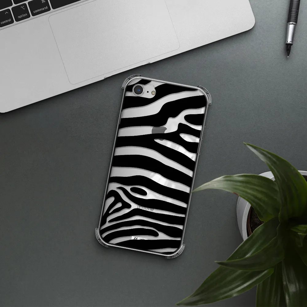 Zebra Apple iPhone 8 Clear PC Case