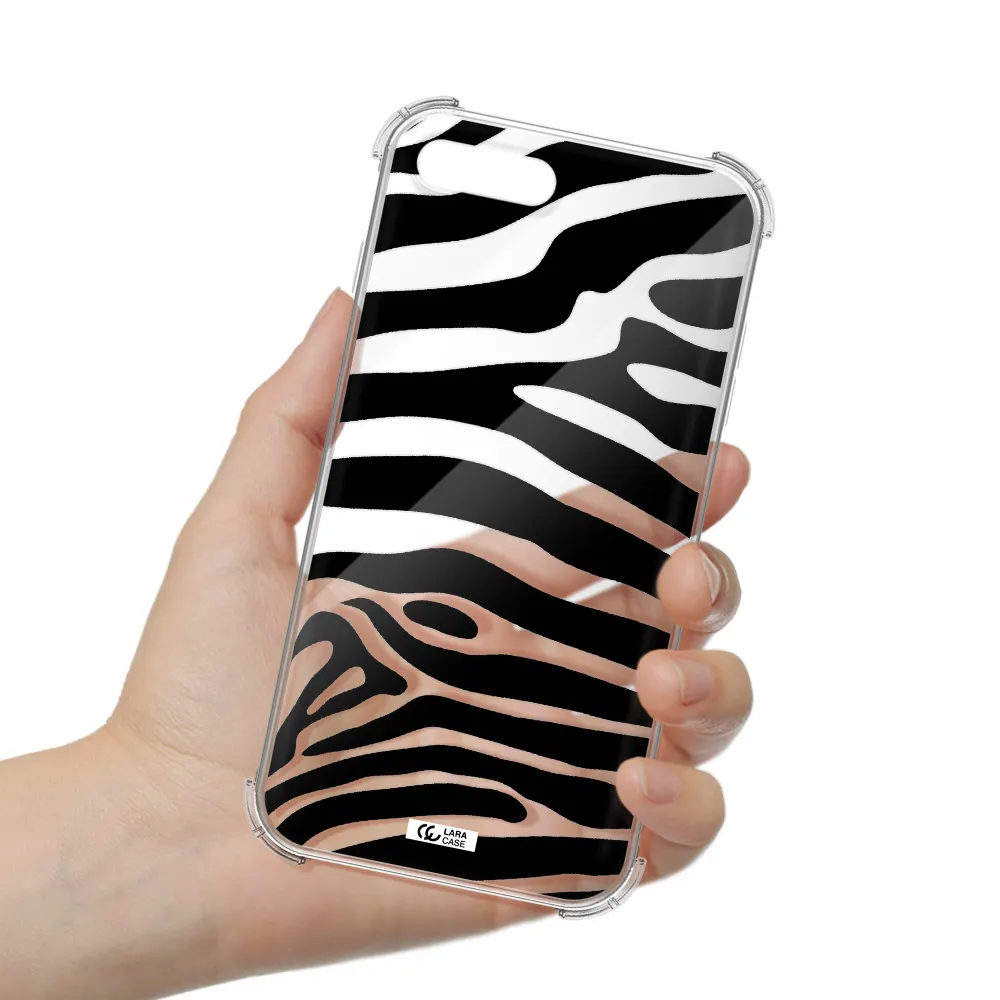 Zebra Apple iPhone 8 plus Clear PC Case