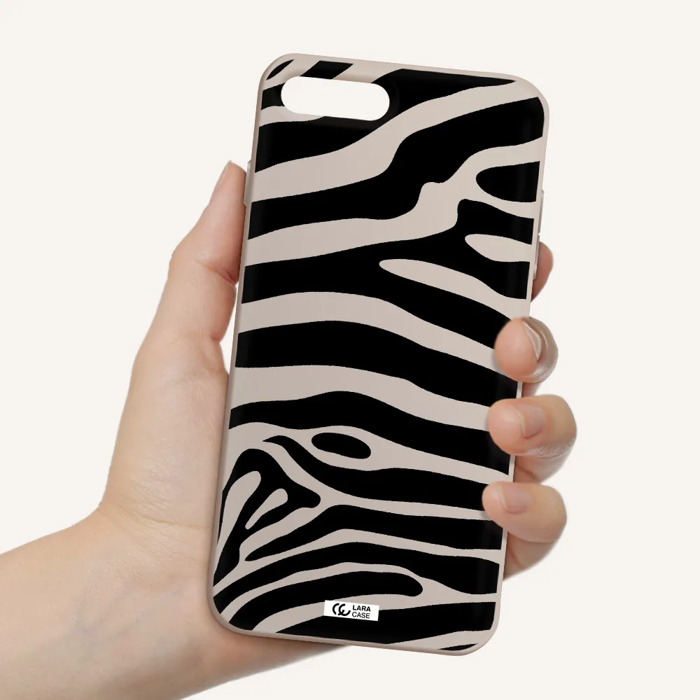 Zebra Apple iPhone 8 plus Silicone Stone Case
