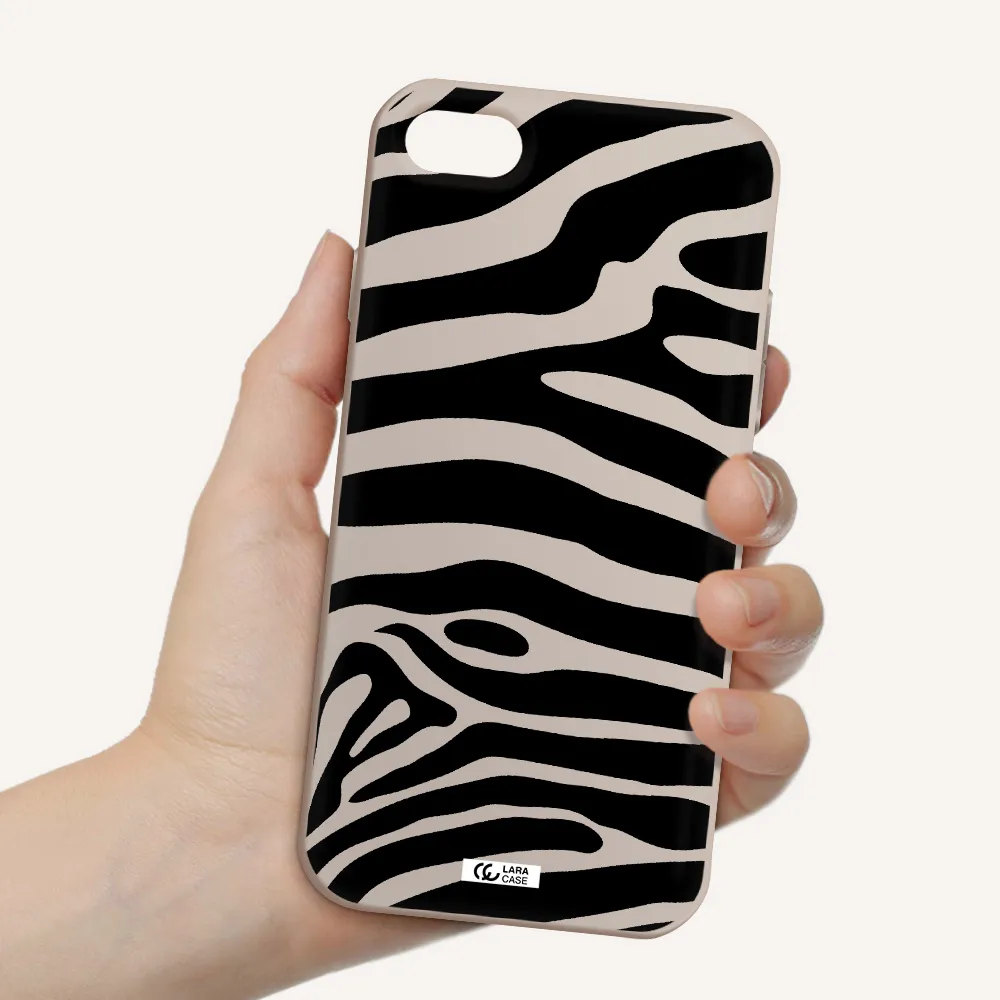 Zebra Apple iPhone 8 Silicone Stone Case