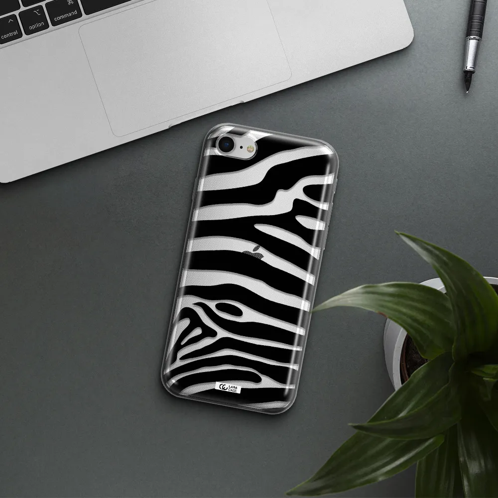 Zebra Apple Iphone Se 2020 Clear Tpu Case