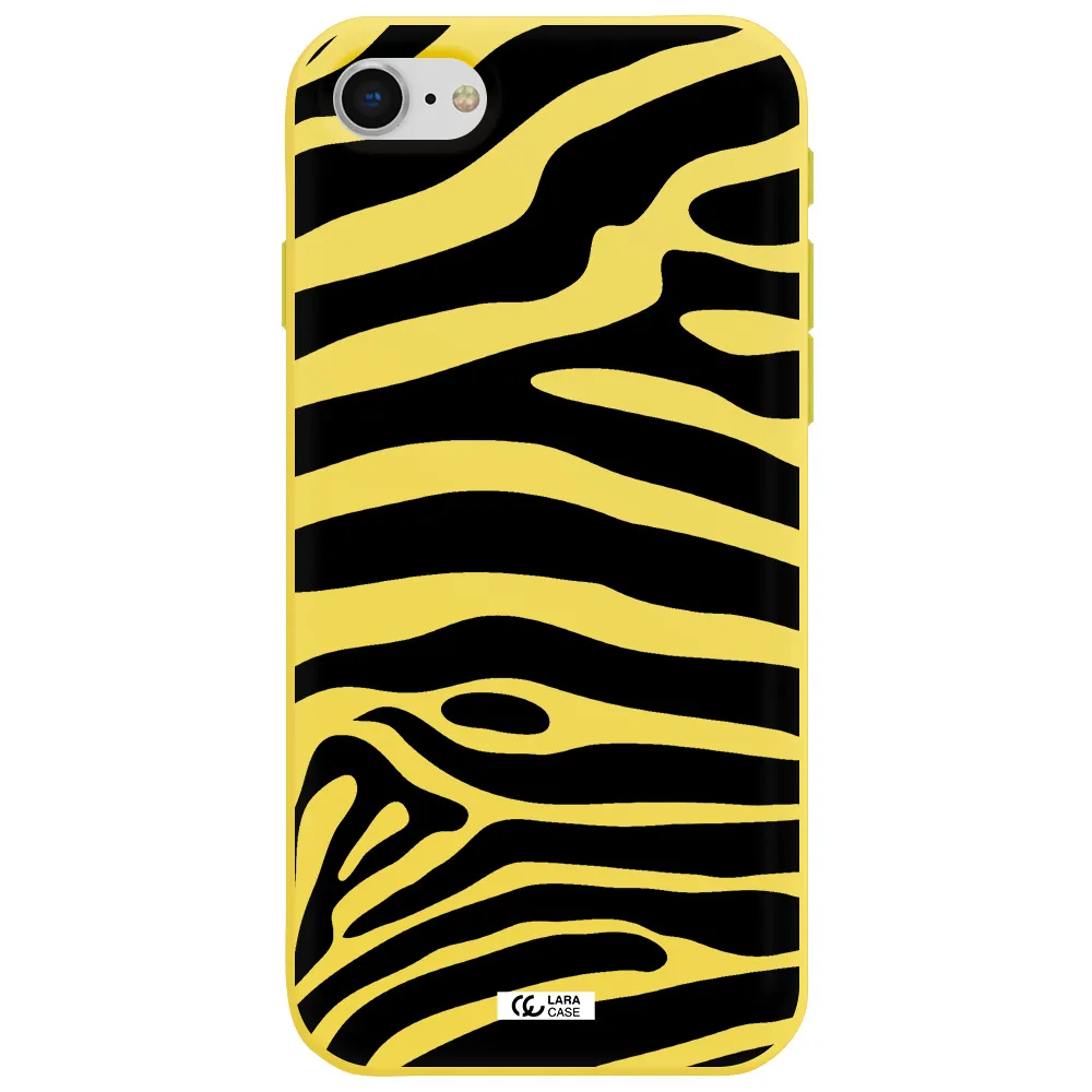 Zebra Apple iPhone se 2020 Silicone canary yellow Case