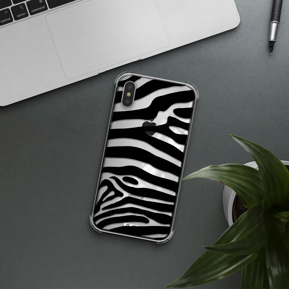 Zebra Apple iPhone X Clear PC Case
