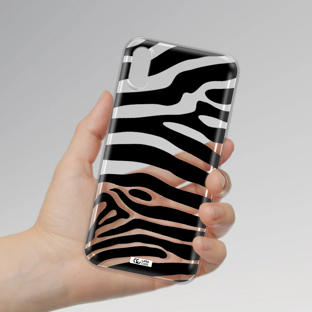 Zebra Apple iPhone X Clear TPU Case