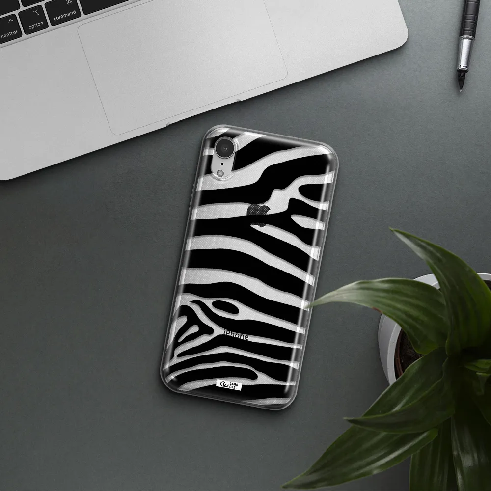Zebra Apple iPhone XR Clear TPU Case