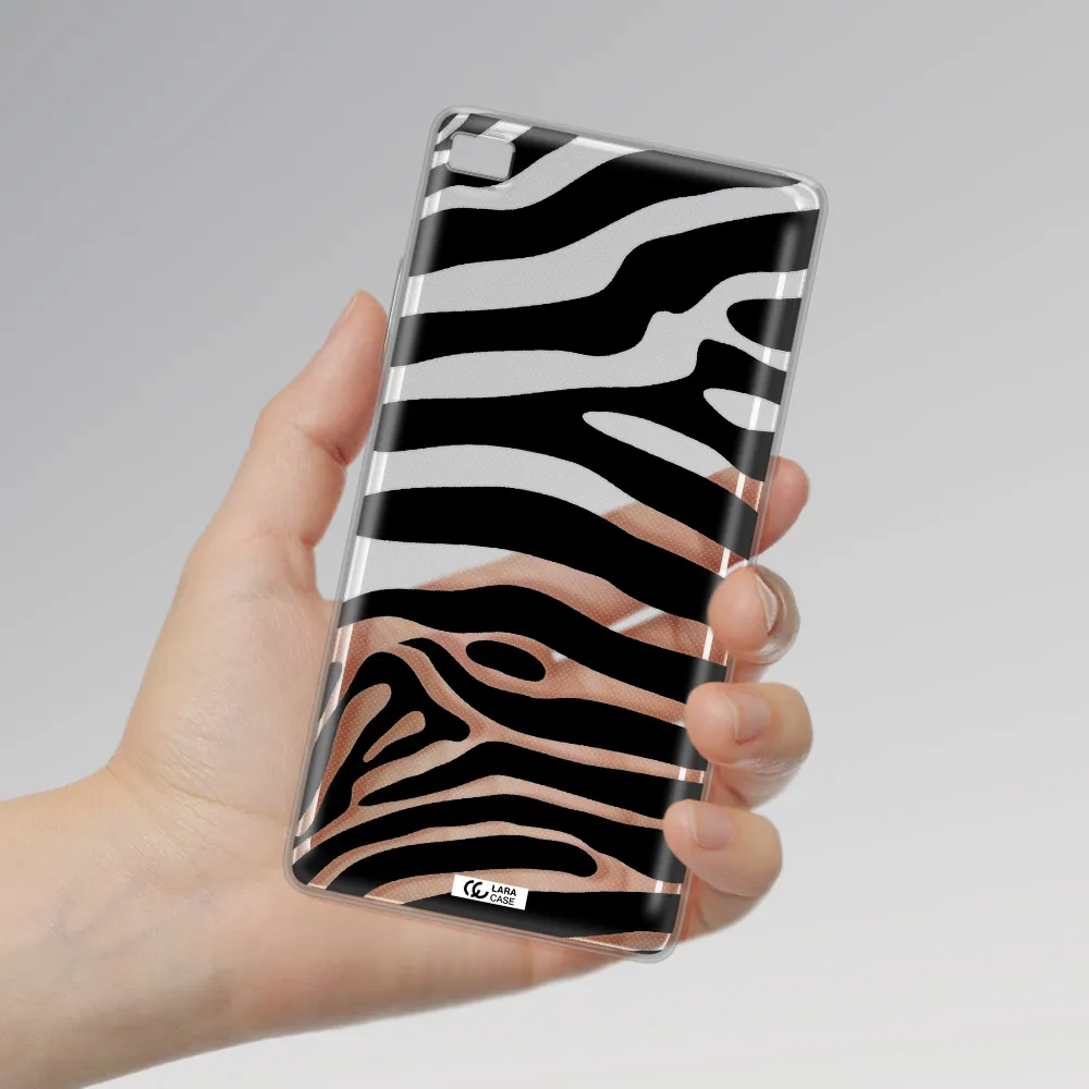 Zebra Huawei P8 Clear TPU Case