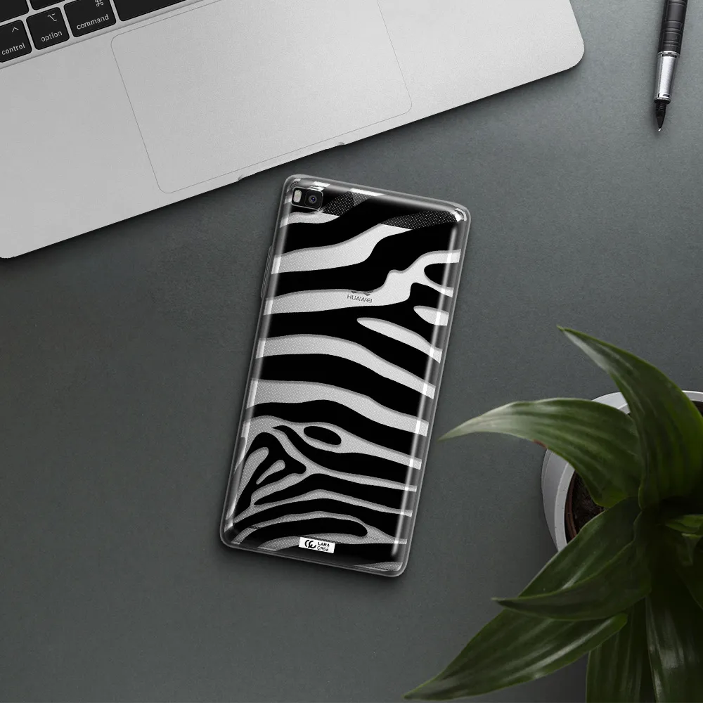 Zebra Huawei P8 Clear TPU Case
