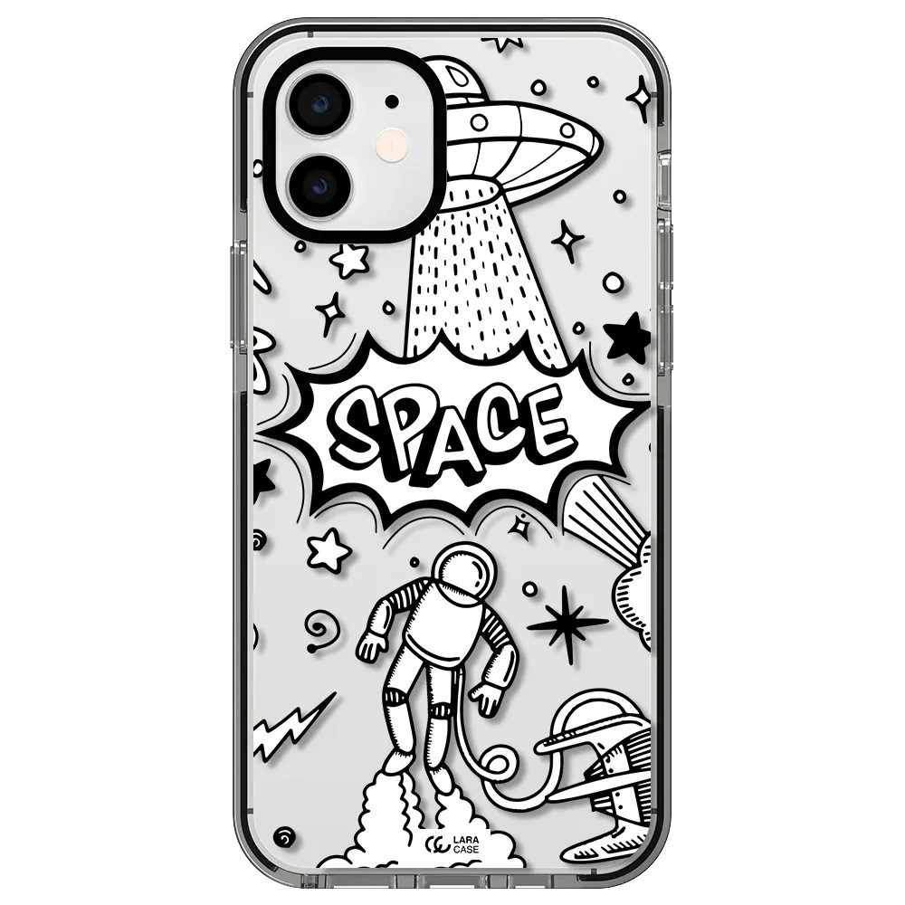 Space Poster Apple iPhone 11 impact black border Case