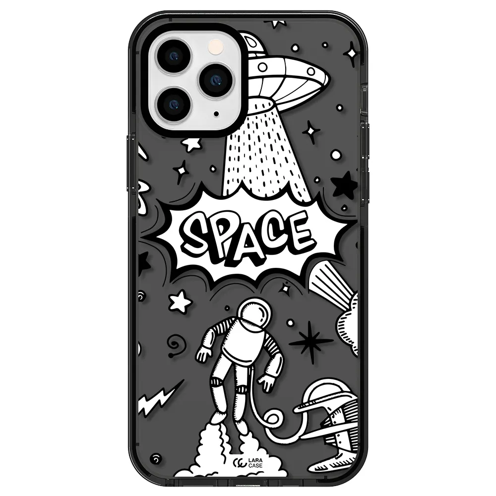 Space Poster Apple iPhone 11 pro impact Smoke Black Case