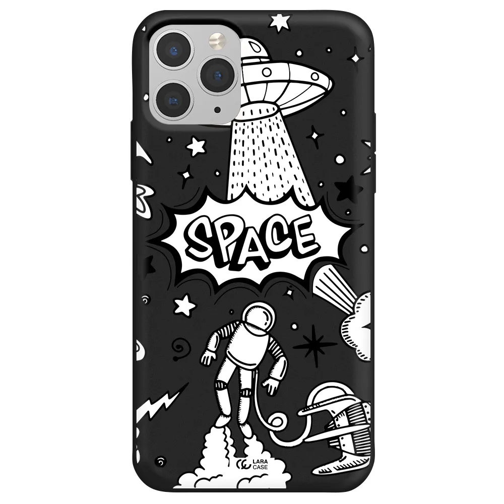 Space Poster Apple iPhone 11 pro max Silicone black Case
