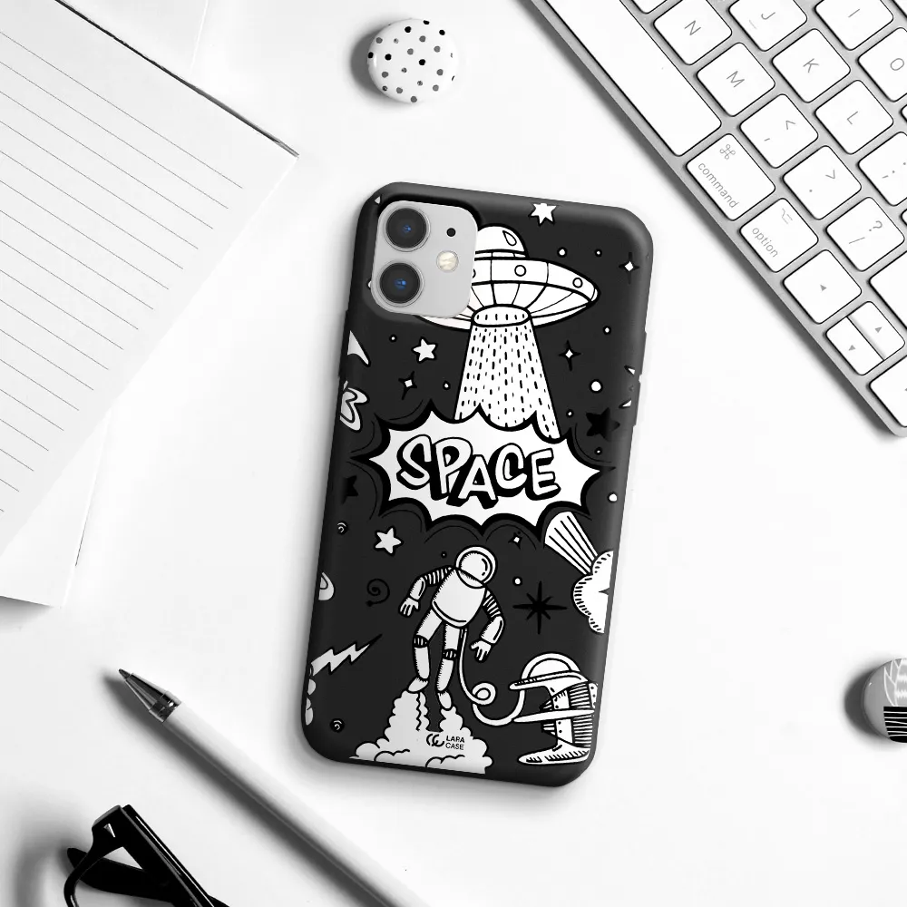 Space Poster Apple iPhone 11 Silicone black Case