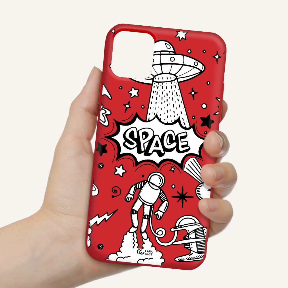 Space Poster Apple iPhone 11 Silicone Imperial Red Case
