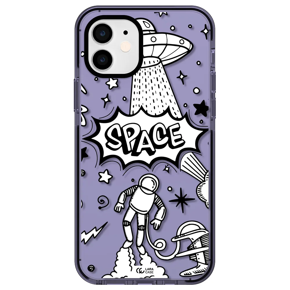 Space Poster Apple iPhone 12 impact Lilac Case