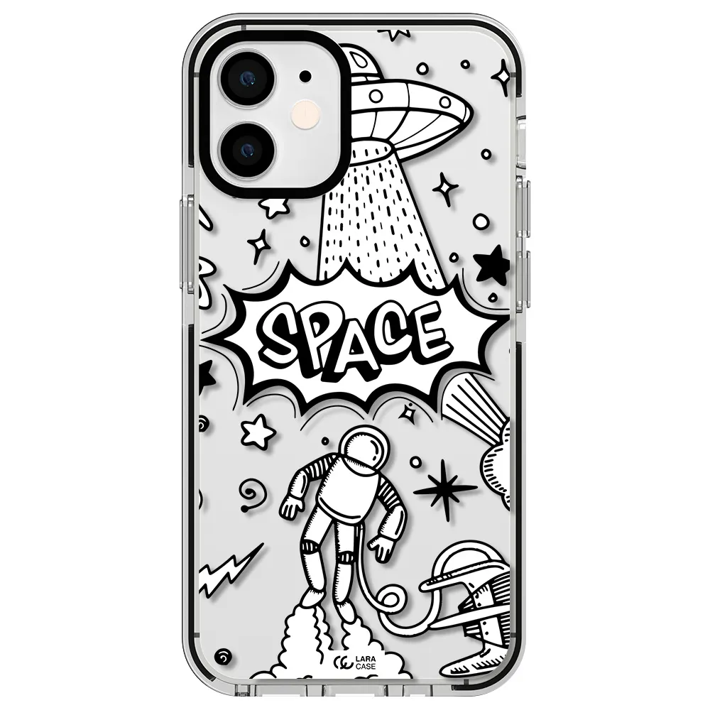 Space Poster Apple iPhone 12 mini impact black border Case