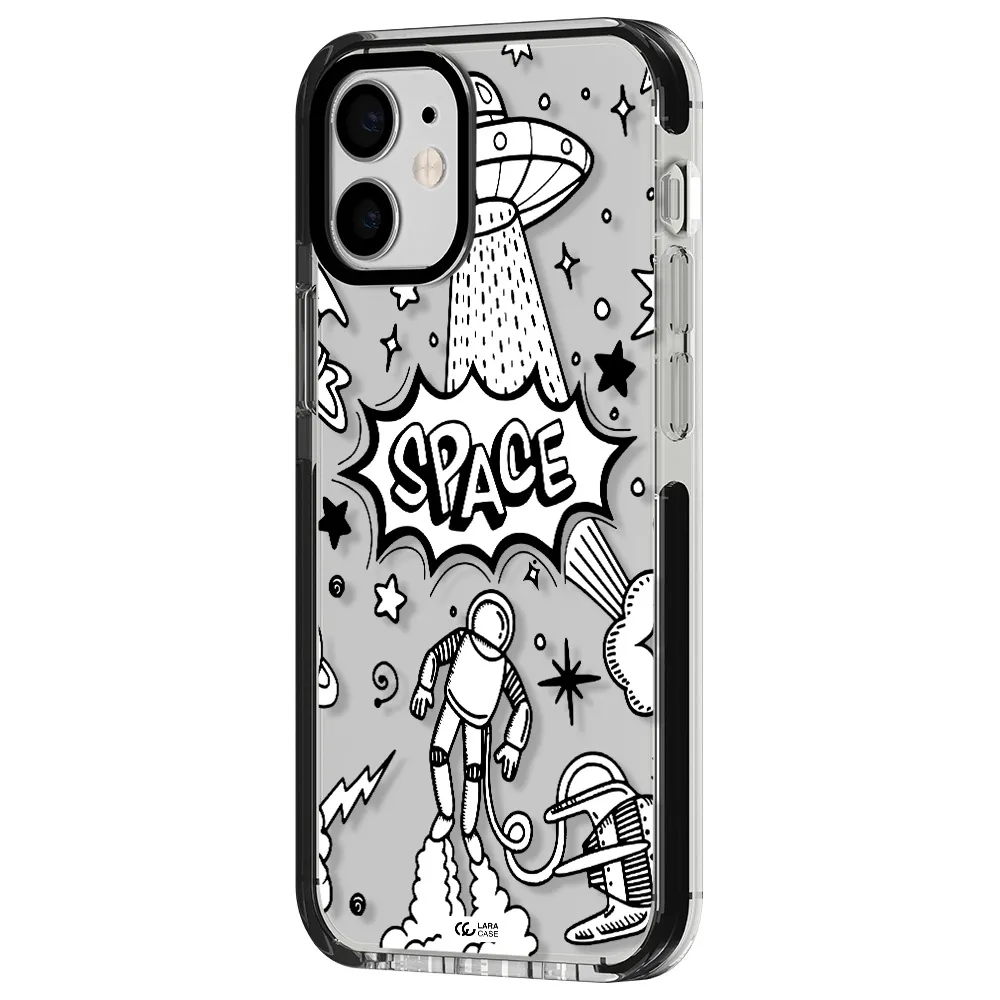Space Poster Apple iPhone 12 mini impact black border Case
