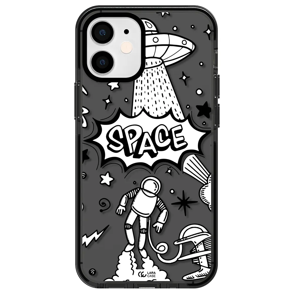 Space Poster Apple iPhone 12 mini impact Smoke Black Case