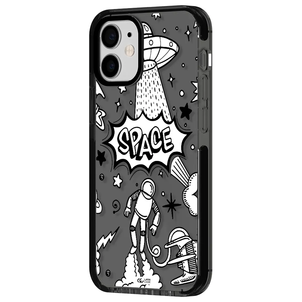 Space Poster Apple iPhone 12 mini impact Smoke Black Case