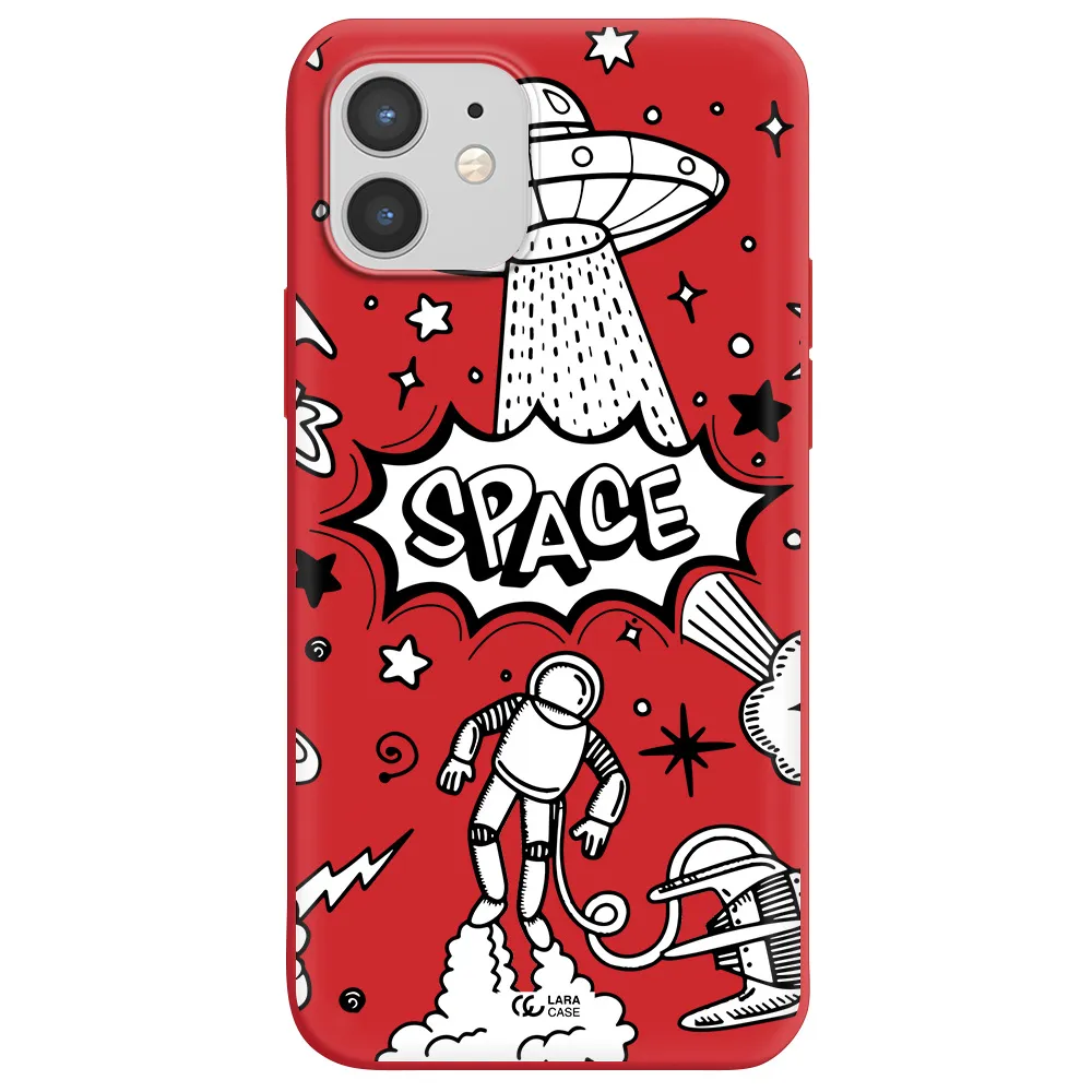 Space Poster Apple iPhone 12 mini Silicone Imperial Red Case