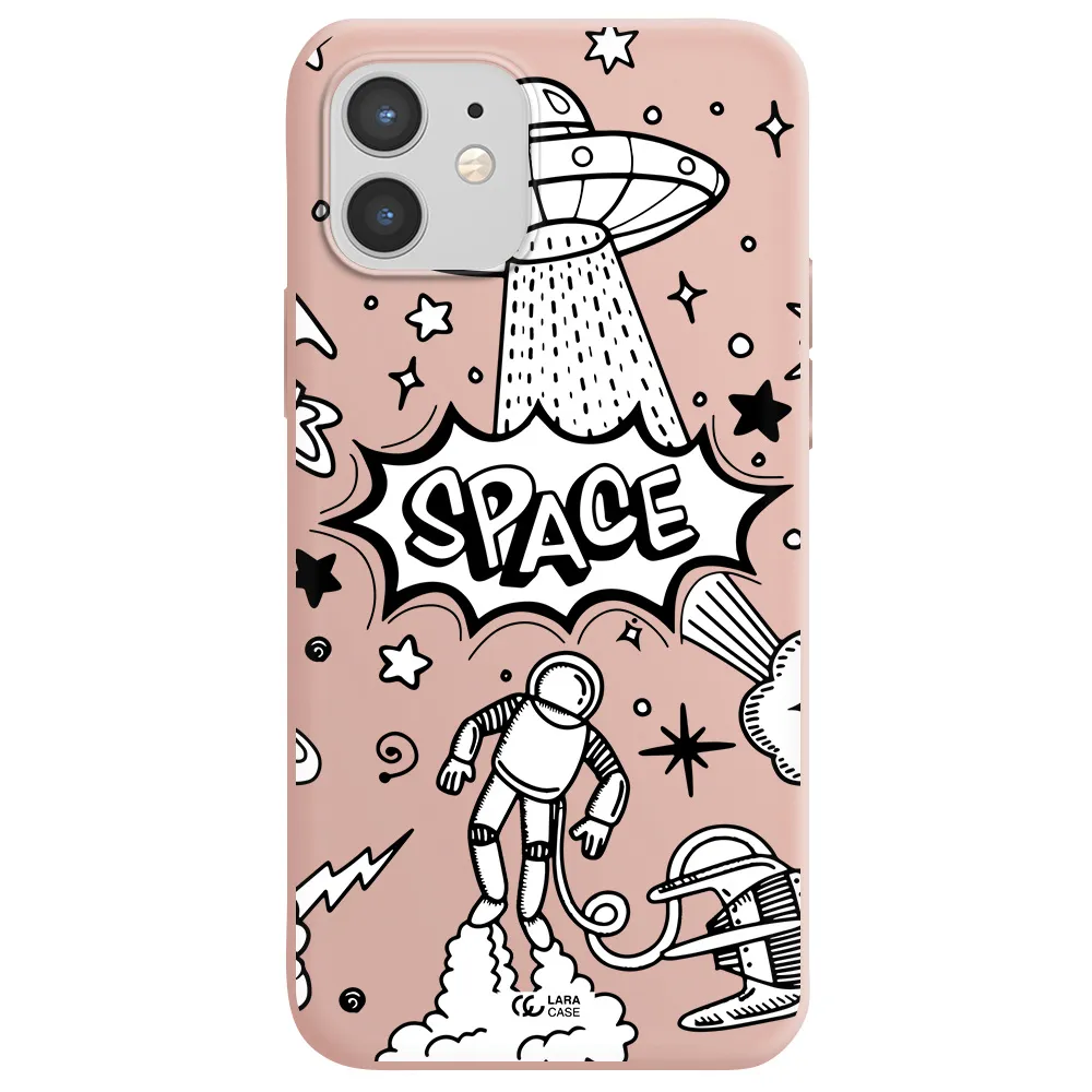 Space Poster Apple iPhone 12 mini Silicone pastel pink Case