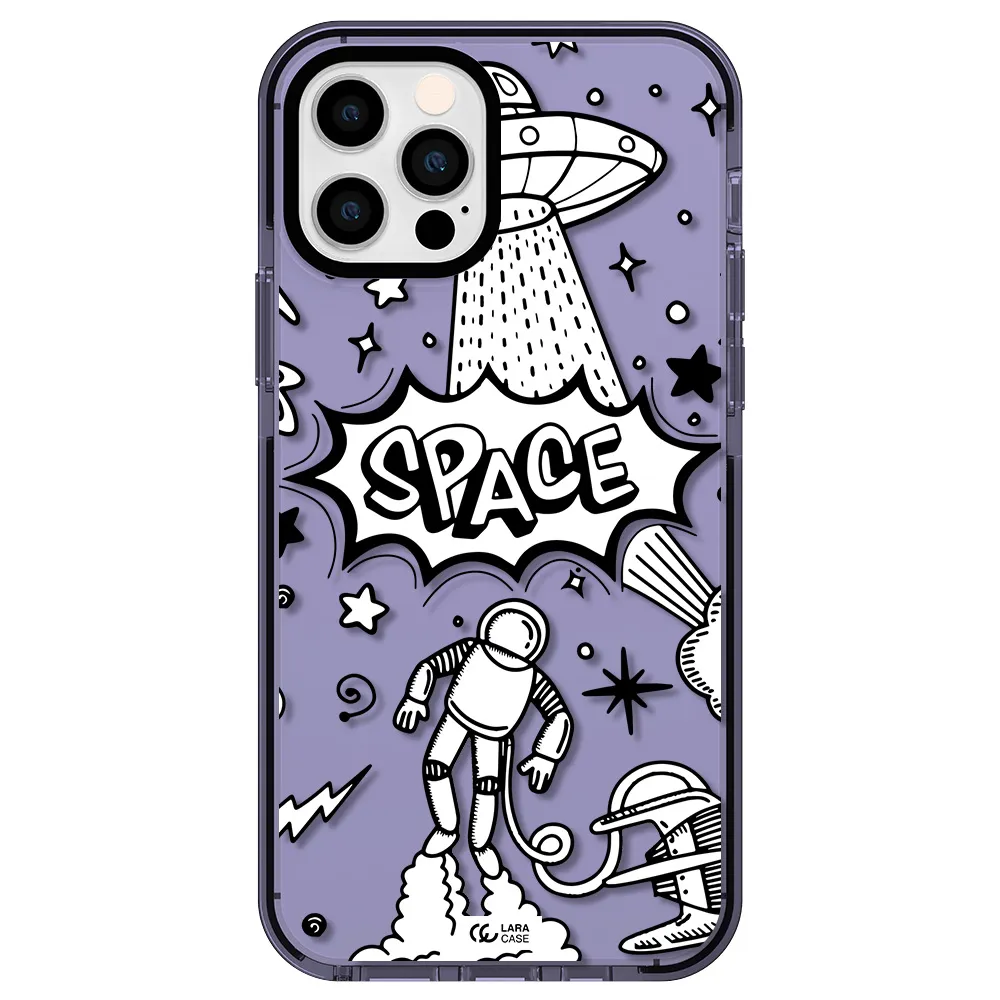 Space Poster Apple iPhone 12 pro impact Lilac Case