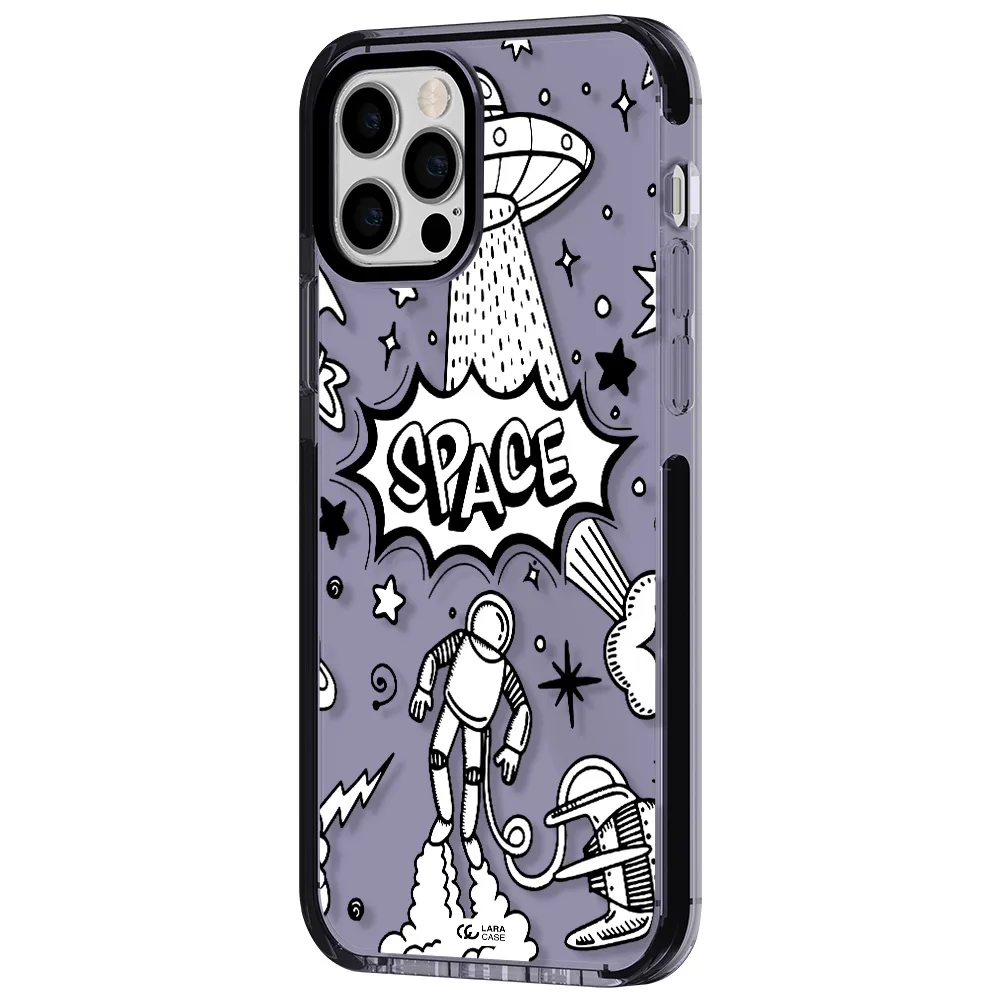 Space Poster Apple iPhone 12 pro impact Lilac Case