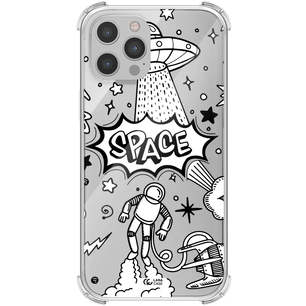 Space Poster Apple iPhone 12 pro max Clear PC Case