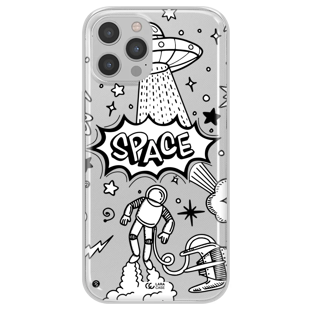 Space Poster Apple iPhone 12 pro max Clear TPU Case