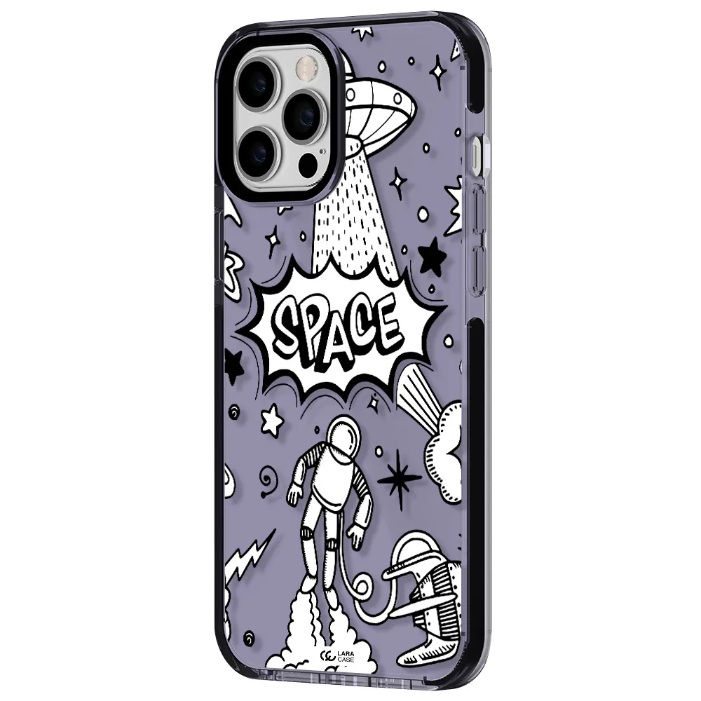Space Poster Apple iPhone 12 pro max impact Lilac Case