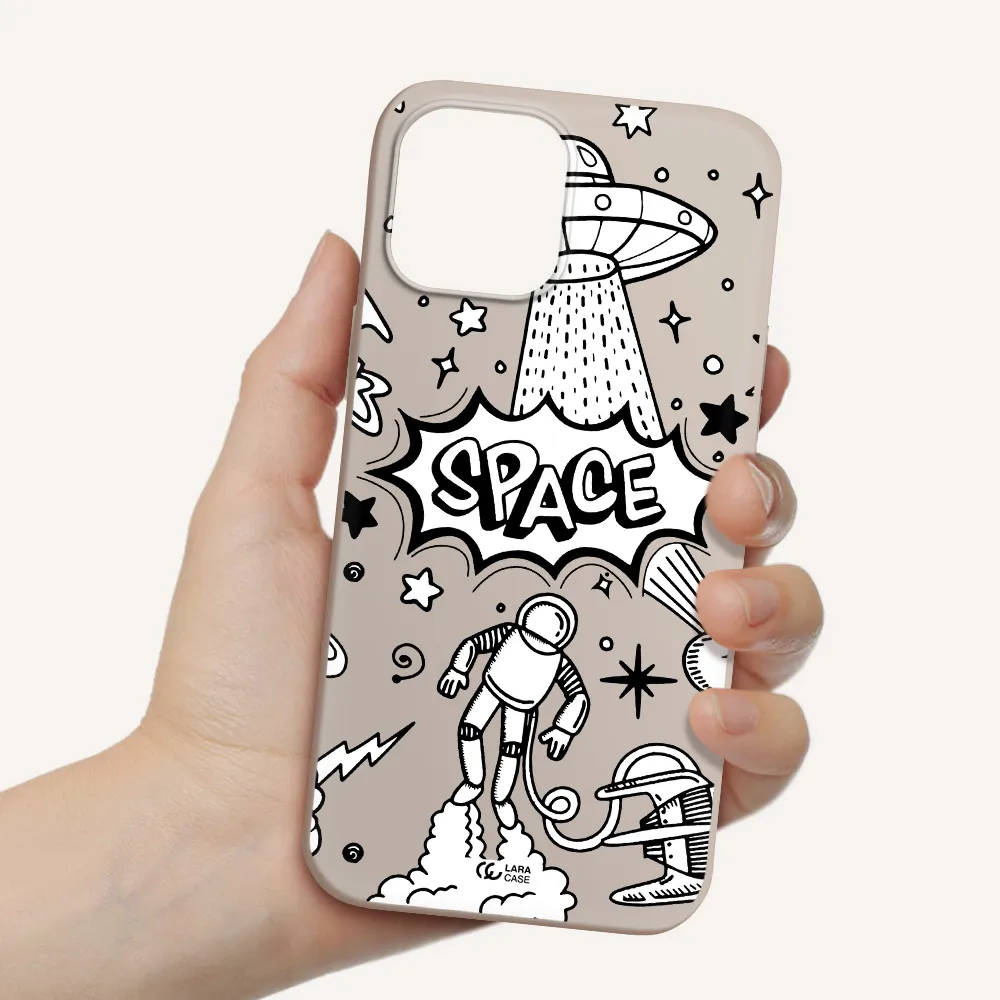 Space Poster Apple iPhone 12 pro max Silicone Stone Case