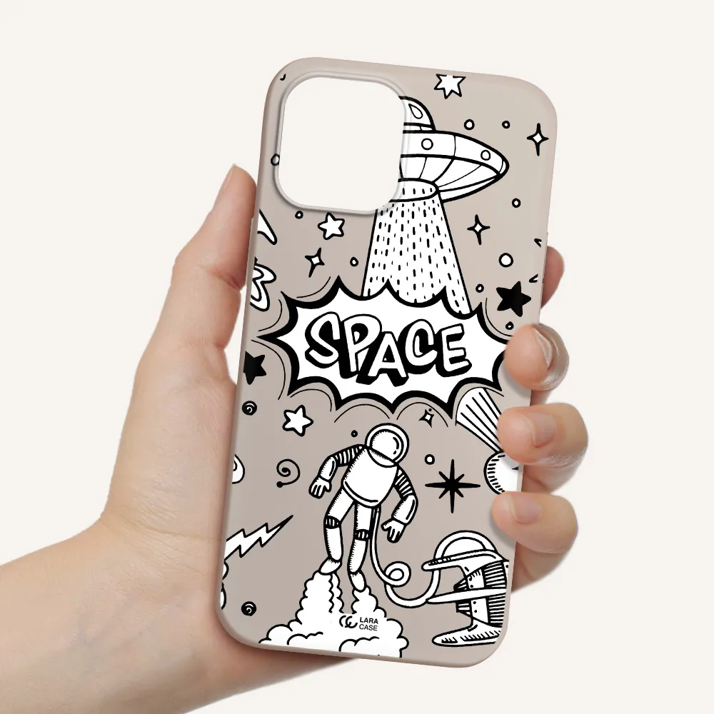 Space Poster Apple iPhone 12 pro Silicone Stone Case