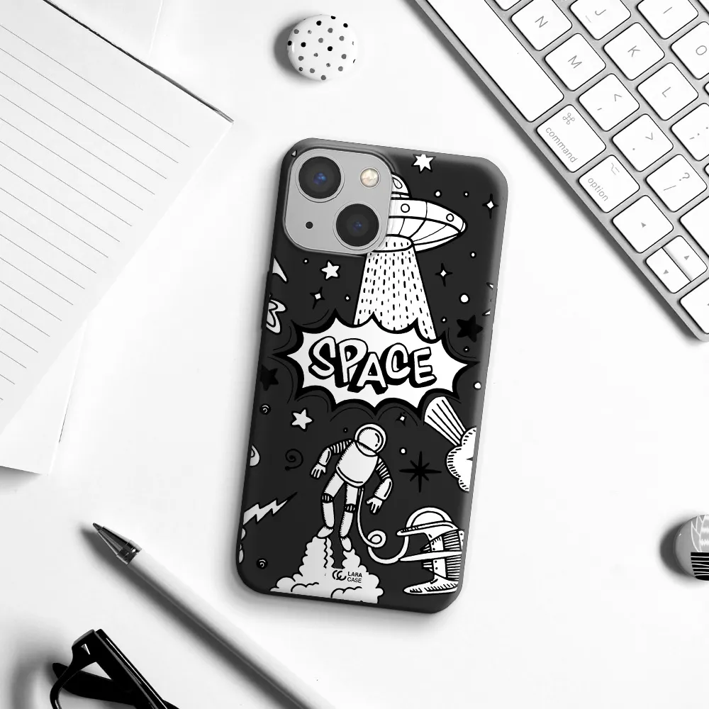Space Poster Apple iPhone 13 mini Silicone black Case