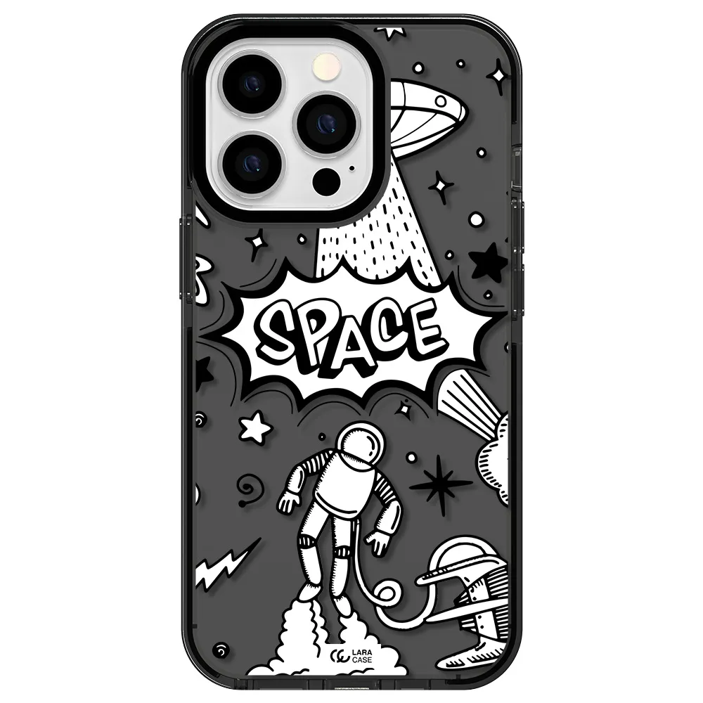 Space Poster Apple iPhone 13 Pro impact Smoke Black Case