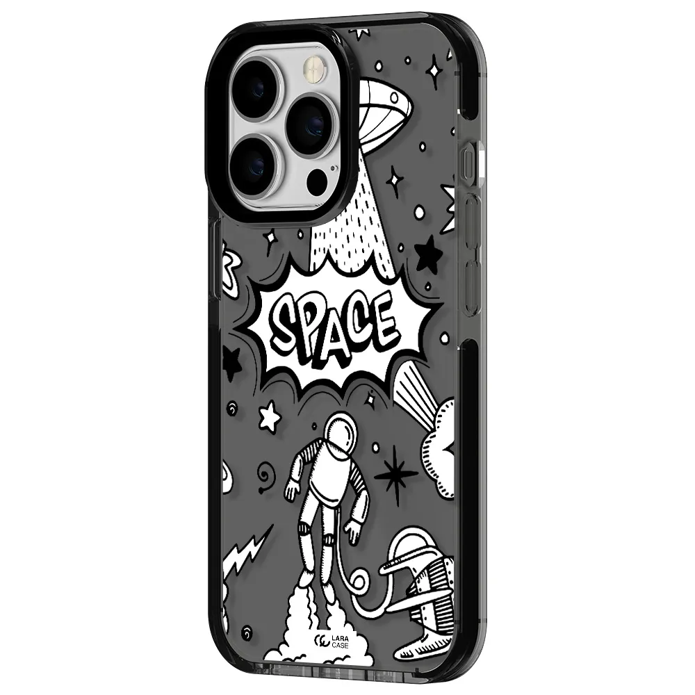 Space Poster Apple iPhone 13 Pro impact Smoke Black Case
