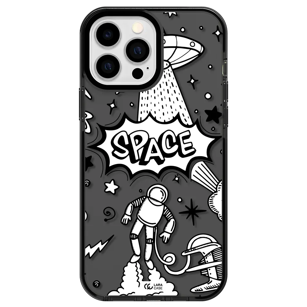 Space Poster Apple iPhone 13 Pro Max impact Smoke Black Case