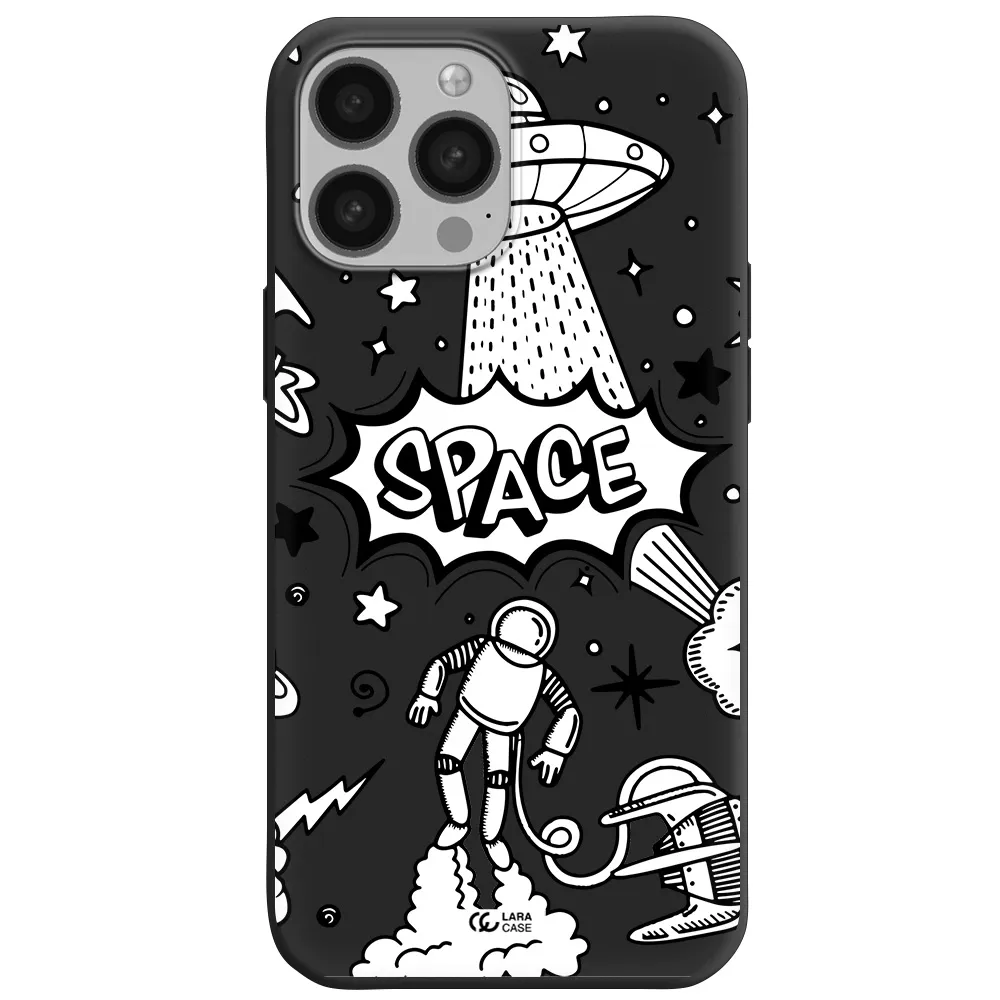 Space Poster Apple iPhone 13 Pro Silicone black Case