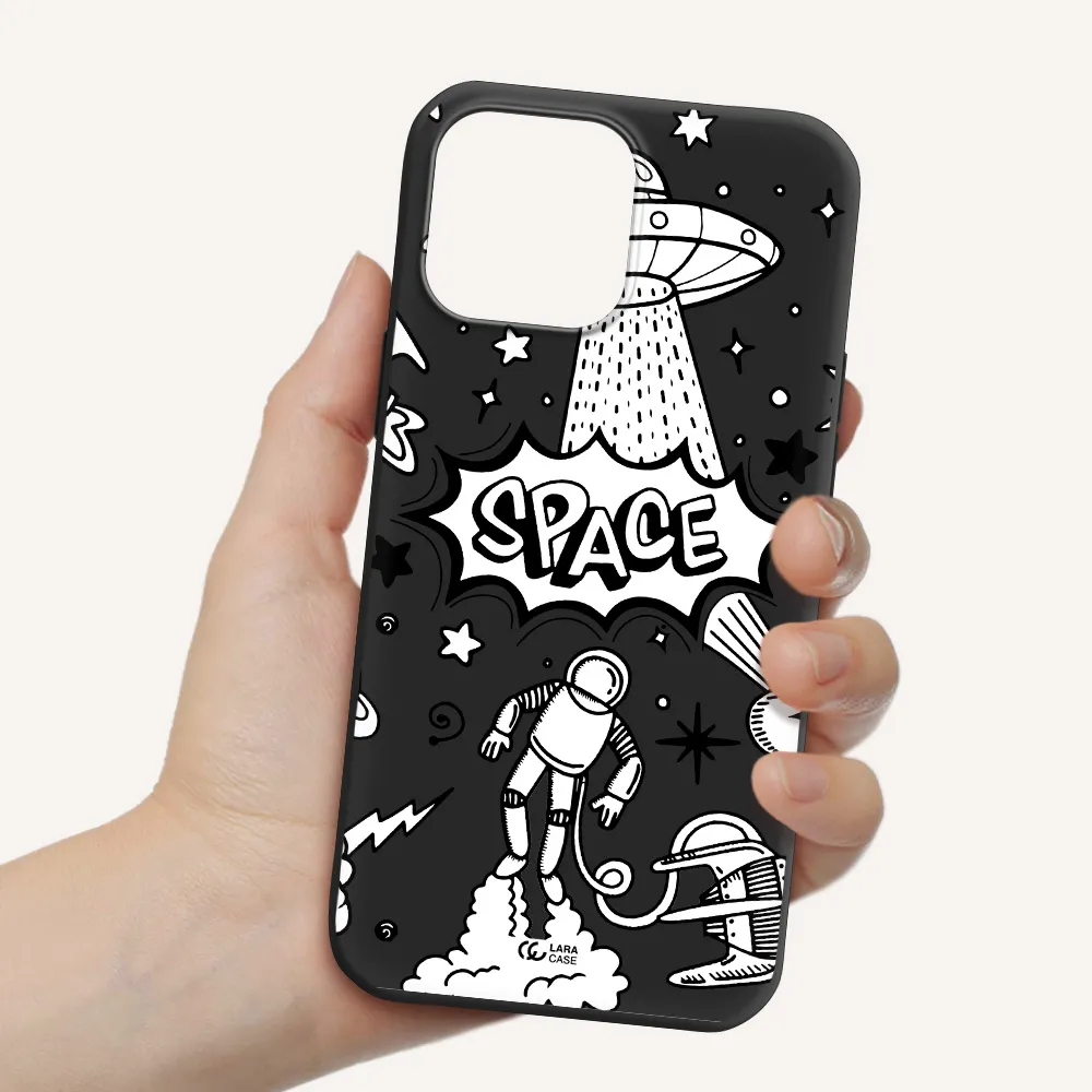 Space Poster Apple iPhone 13 Pro Silicone black Case