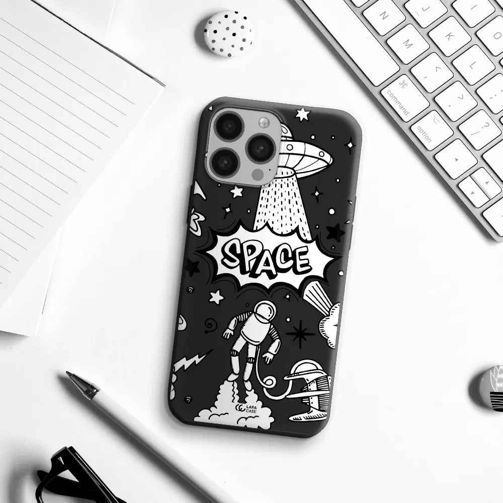 Space Poster Apple iPhone 13 Pro Silicone black Case