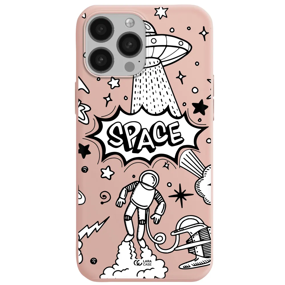 Space Poster Apple iPhone 13 Pro Silicone pastel pink Case