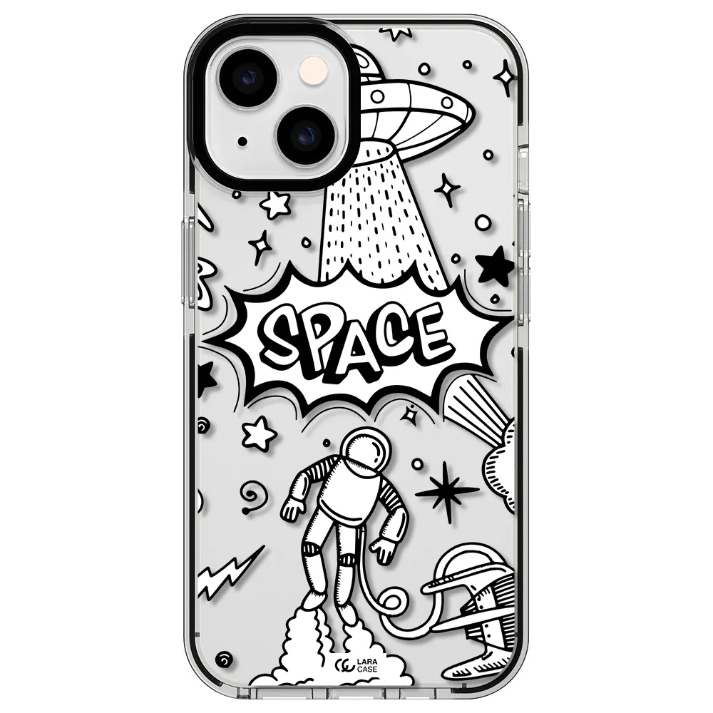 Space Poster Apple iPhone 14 impact black border Case