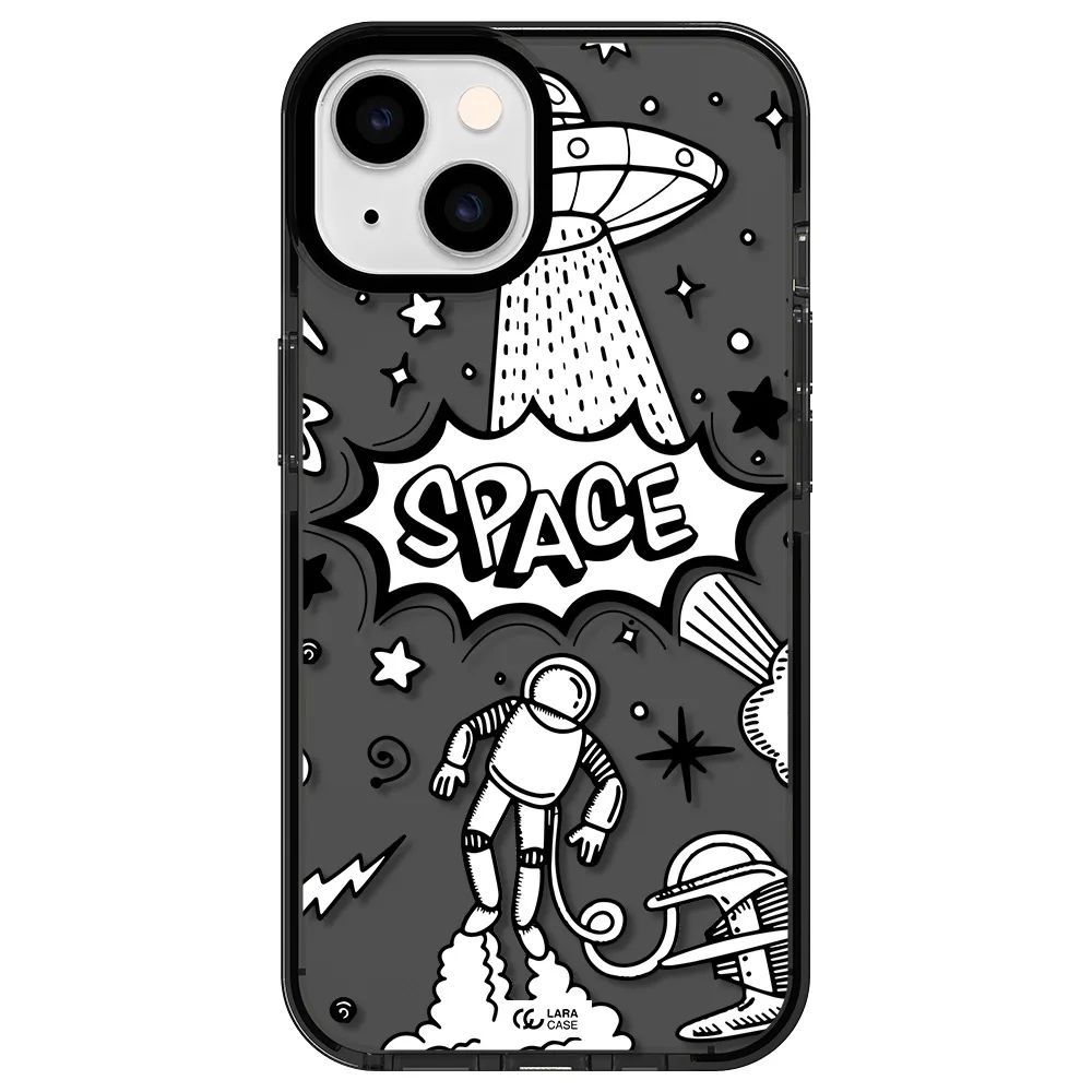 Space Poster Apple iPhone 14 impact Smoke Black Case