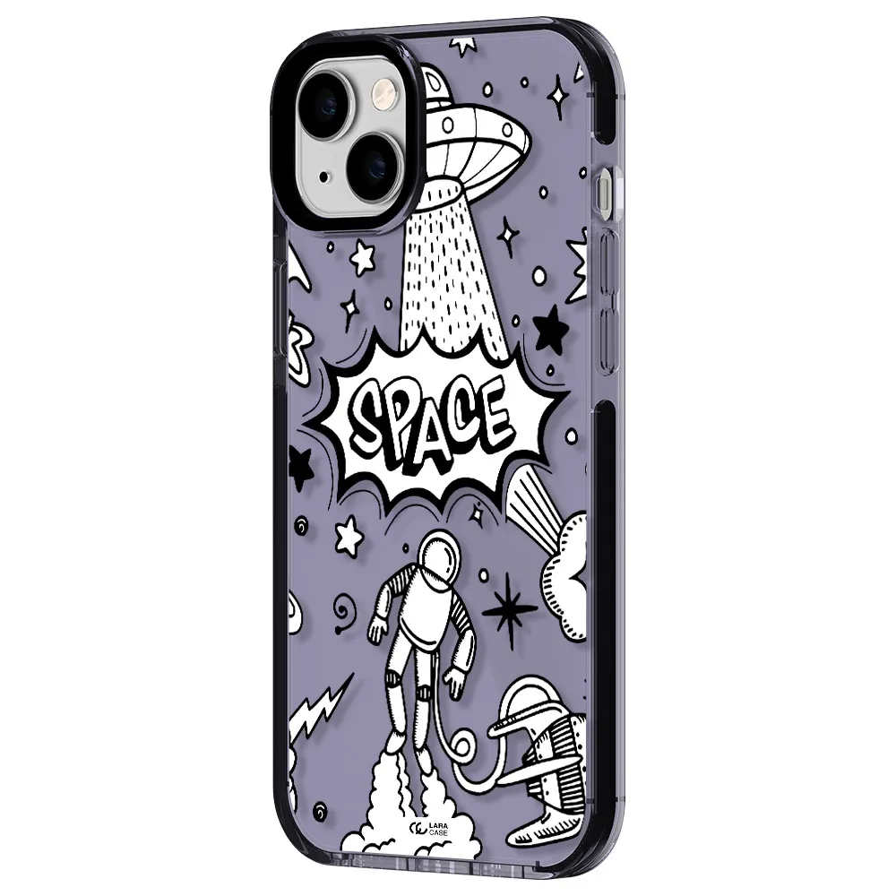 Space Poster Apple iPhone 14 plus impact Lilac Case