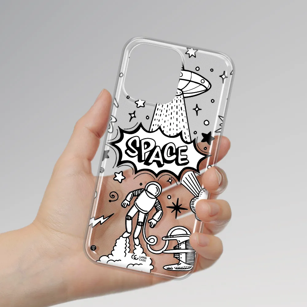 Space Poster Apple iPhone 14 pro Clear TPU Case