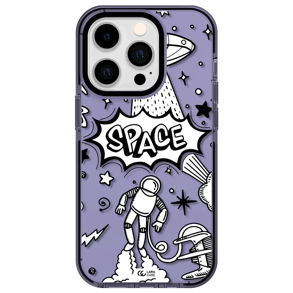 Space Poster Apple iPhone 14 pro impact Lilac Case