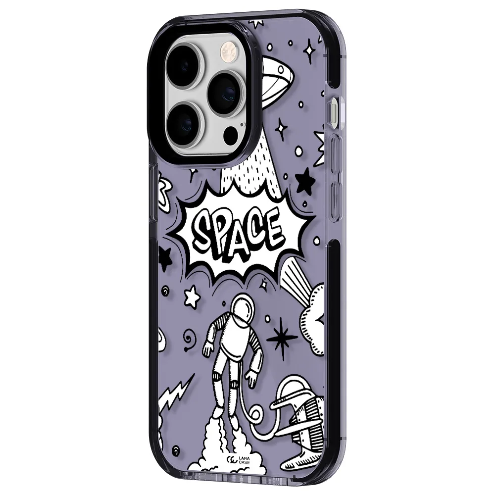 Space Poster Apple iPhone 14 pro impact Lilac Case
