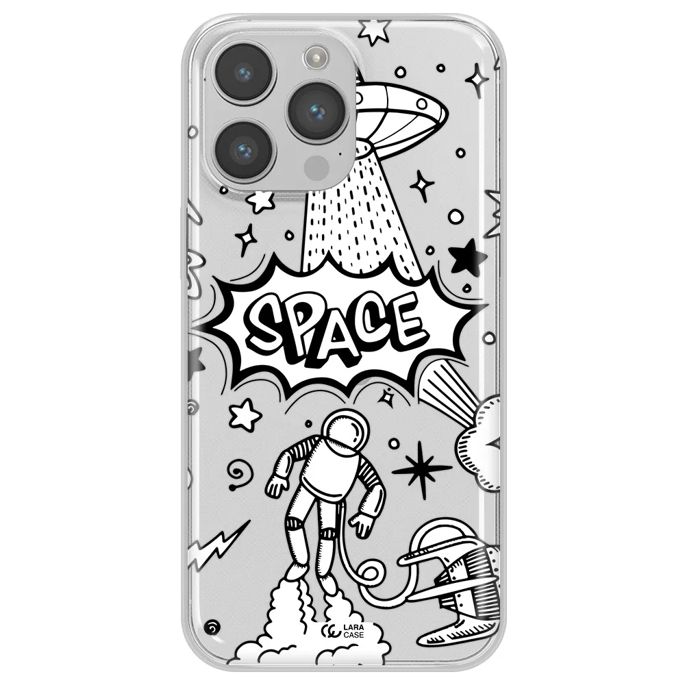 Space Poster Apple iPhone 14 pro max Clear TPU Case