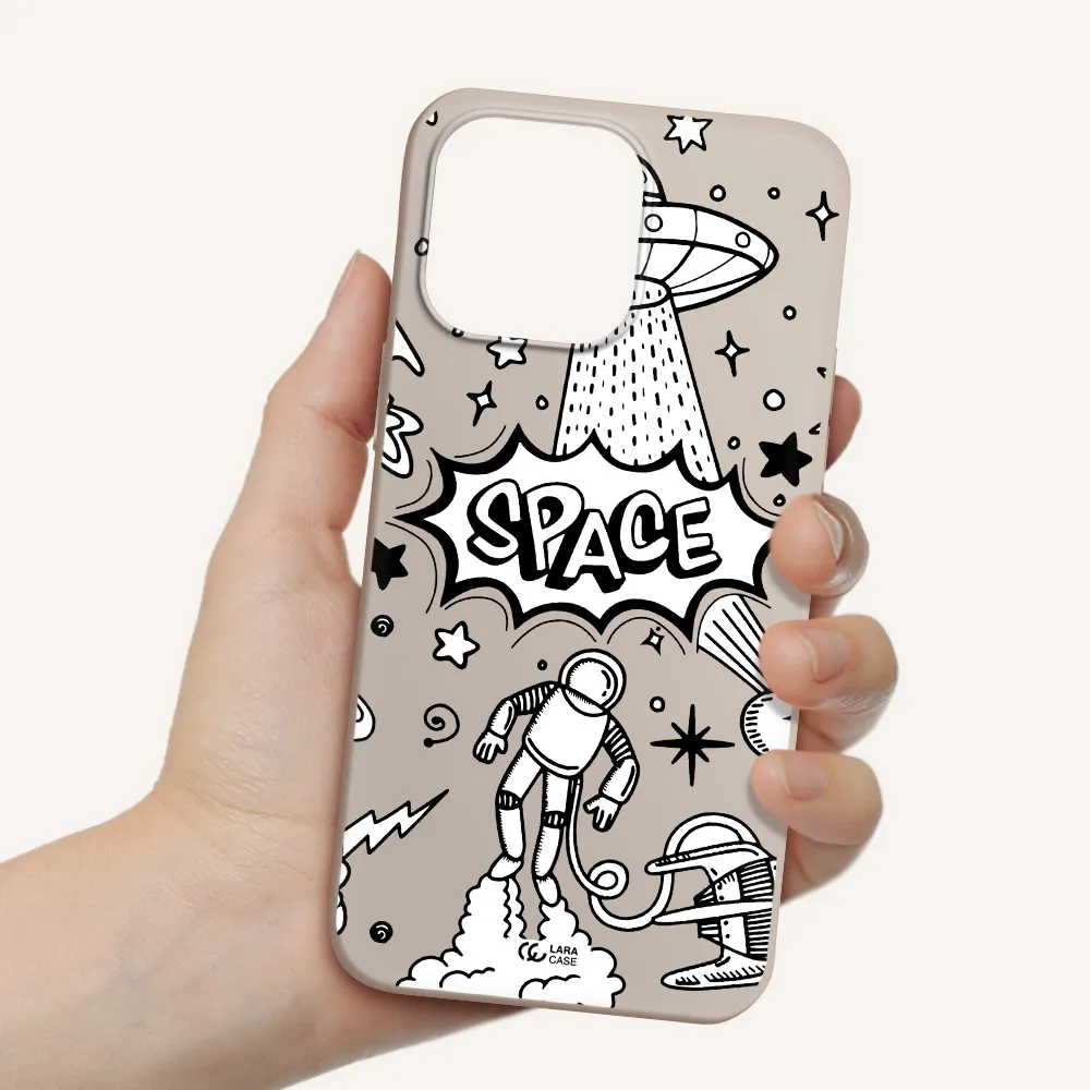 Space Poster Apple iPhone 14 pro Silicone Stone Case