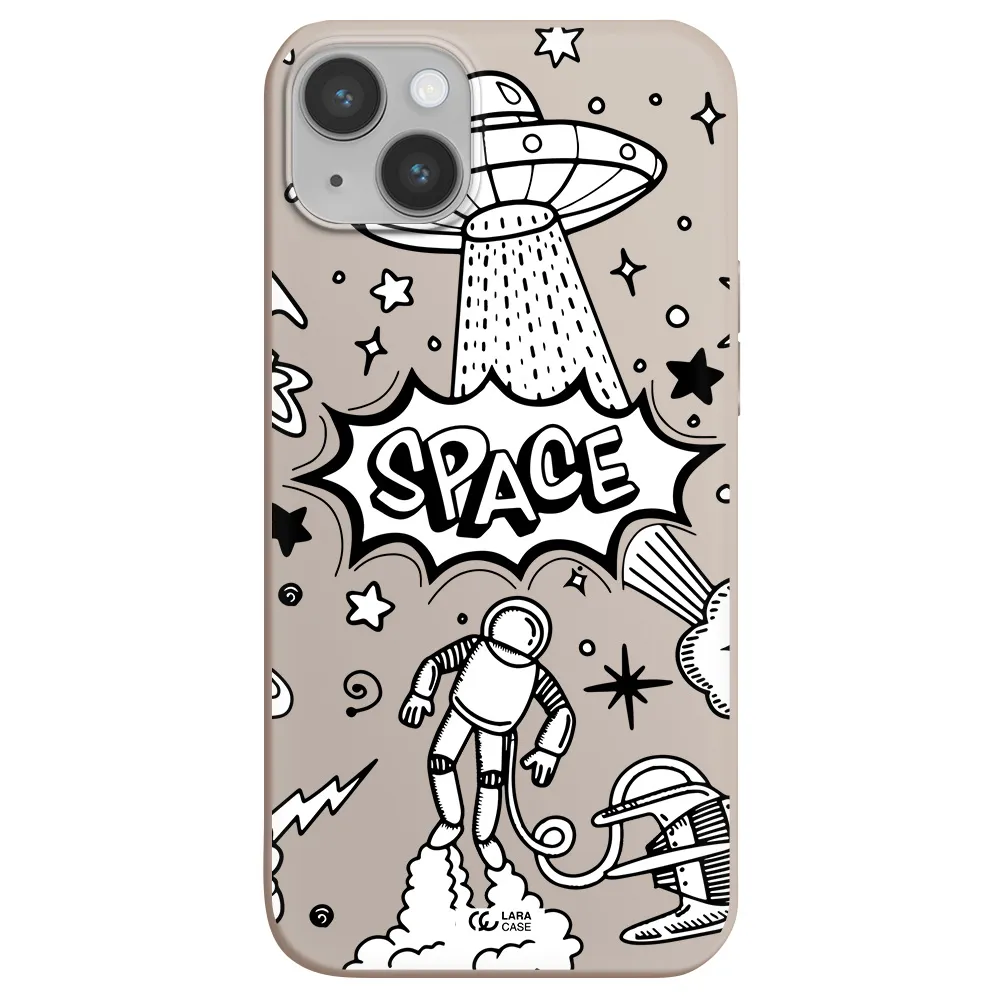 Space Poster Apple iPhone 14 Silicone Stone Case